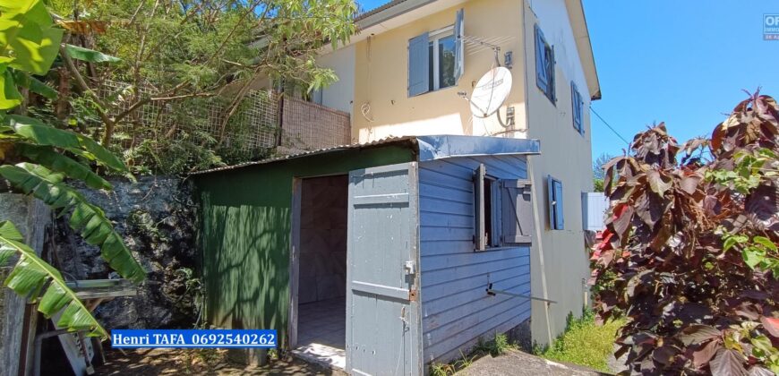 A vendre une maison F4 d’environ 90 m2 avec un petit studio sur un terrain constructible de 424 m2 à Langevin