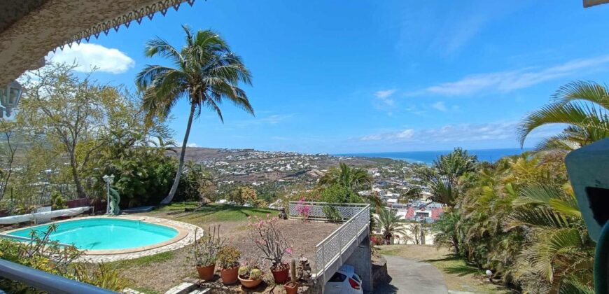 Superbe villa avec piscine à vendre offrant une vue imprenable sur l’océan à Saint Gilles Les Bains