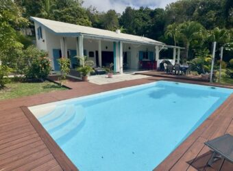 A vendre une maison familiale de 180 m2 avec piscine située dans un cadre verdoyant à Saint Louis